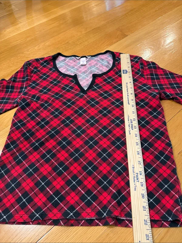Victoria’s Secret plaid thermal sleep set size medium. - Image 3