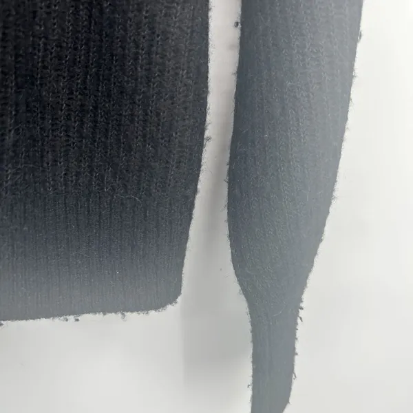 Quince Womens Black Baby Alpaca Wool Blend Minimalist‎ Ribbed Crewneck Sweater L - Image 7