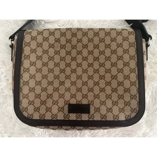 Gucci‎ GG 449171 canvas flap messenger bag - Image 2