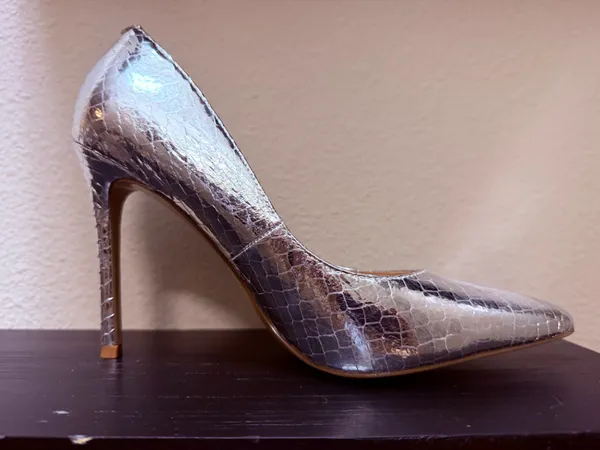 Steve Madden Silver Snake Skin Heels - Image 4