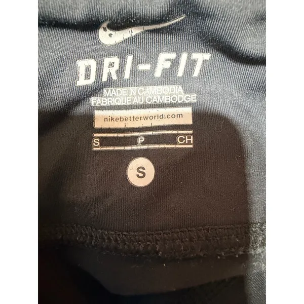 Nike Dri-FIT Running Cropped Mesh Capris Women's Size S Black Pocket Gym Workout - Image 4
