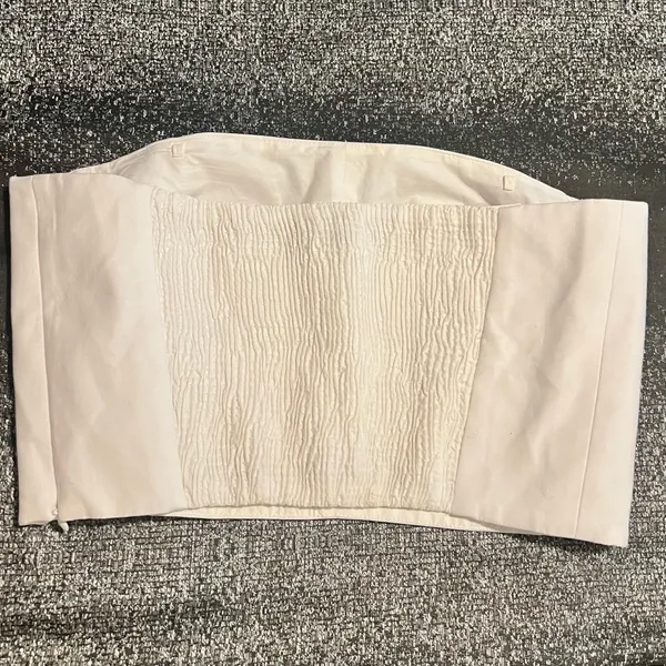 Womens large NWT Zara White Structured Strapless Tube Top - Image 2