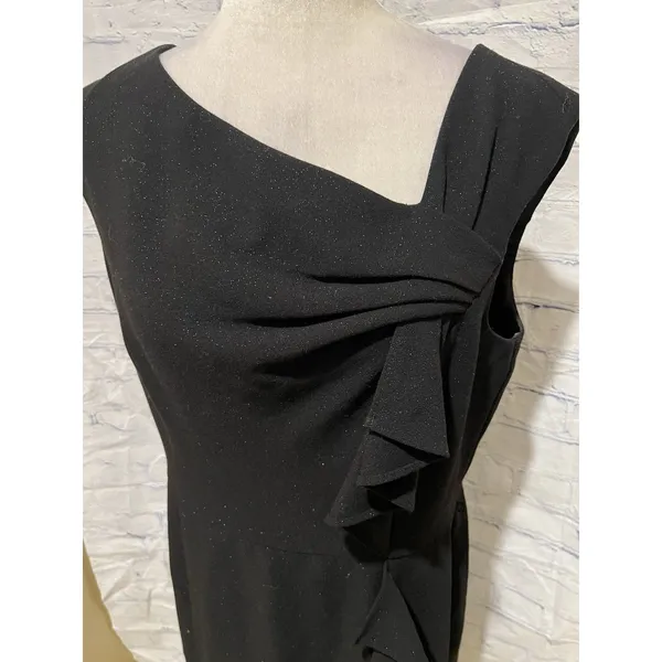 White house Black Market WHBM SHIFT SEMI FORMAL DRESS WITH SIDE RUFFLE DETAIL 14 - Image 6