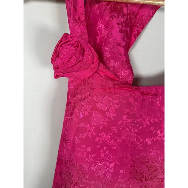 For Love & Lemons Deliza‎ Mini Dress Pink Womens Size M Jacquard Feminine - Image 5