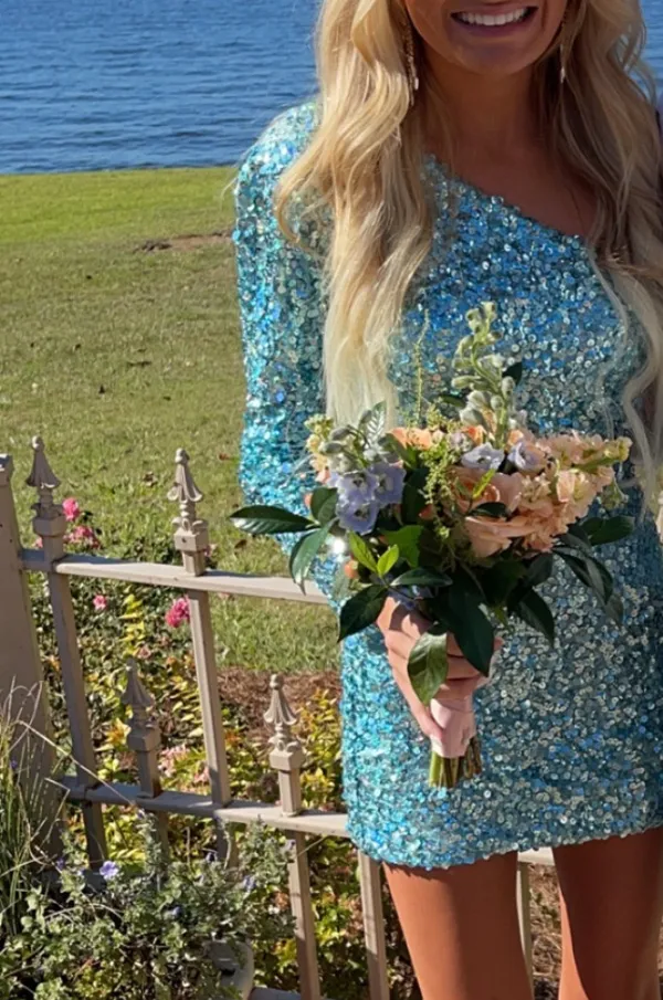 Sherri Hill Homecoming Dress Short blue - Image 3