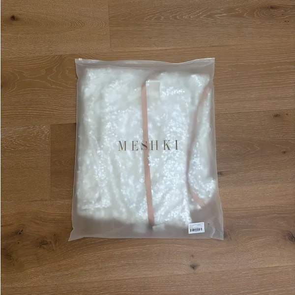 Meshki Sofia Long Sleeve Sequin Maxi Dress Size XS in White - Image 10