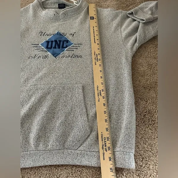 UNC Tarheel Grey Sweatshirt Size XL Made in USA Fangear Casual Athletic Sport - Image 8