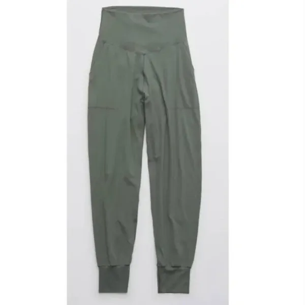 Offline‎ by Aerie Women's Size Small High Waisted Jogger Pants Light Olive Green - Image 2