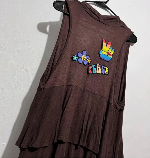 Brown layered vest with a boho vibe #festivalvibes ALYX size L :Box OW4: - Image 11