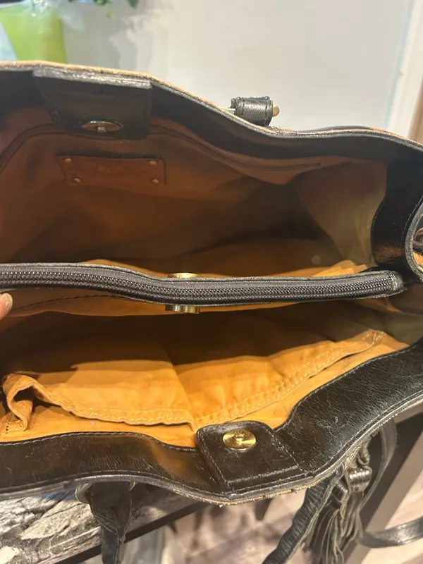 Patricia Nash Primrose Satchel in a tiger print leather. - Image 6