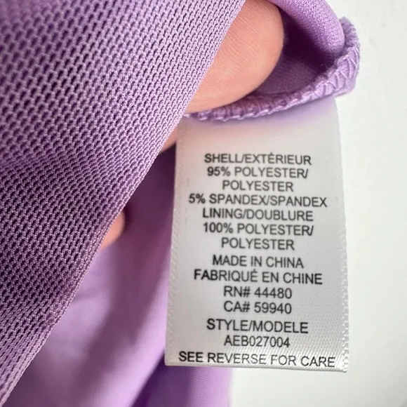 AFRM Los Angeles Purple Mesh Mini Skirt Side Slit Club Party Vibrant Size S NWT - Image 6