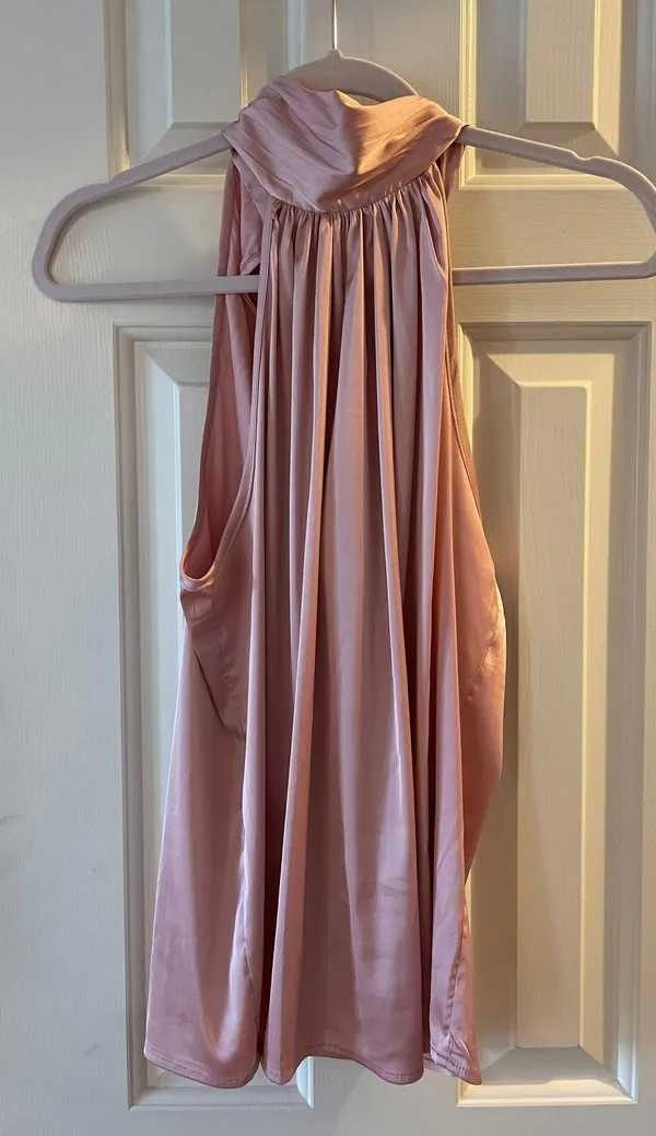 Bishop and Young Pink Satin Tank Top - Image 2
