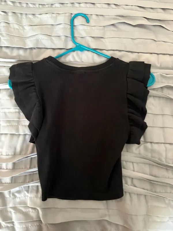 Black Ruffle ZARA Top - Image 2