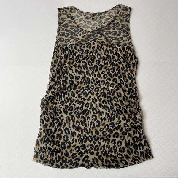 White House Black Market Mesh Cheetah‎ Print Tank Top Women’s size small - Image 6