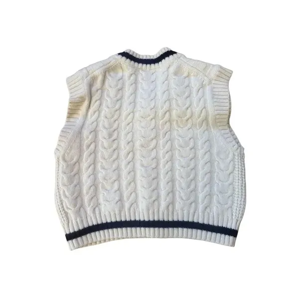 Aritzia Sunday Best Winston Sweater Vest Cream XXS Old Money Wool Blend - Image 6