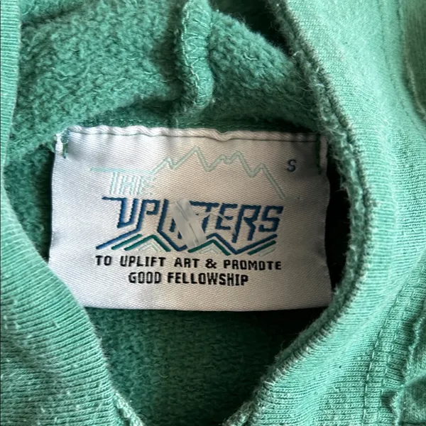 Wave Logo Green Women's Hoodie - Image 2