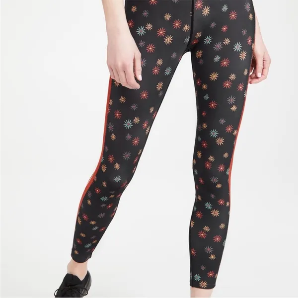 Splits59 NWT Sydney High Waist Techflex 7/8 Leggings Multi Floral + Red Stripes - Image 4