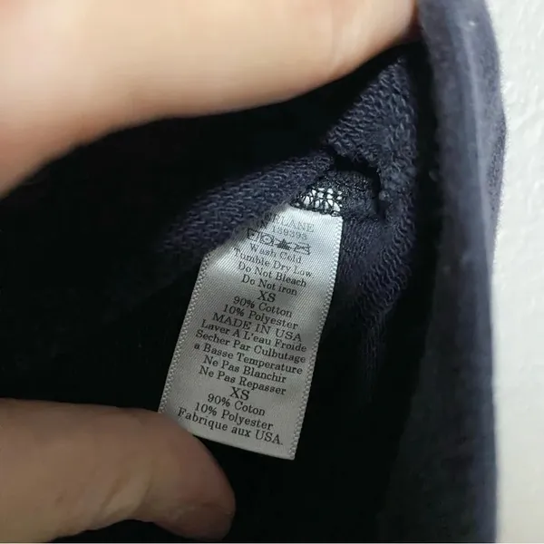 Everlane Navy Blue Short Sleeved Crewneck Thick Knit Tee - Image 4