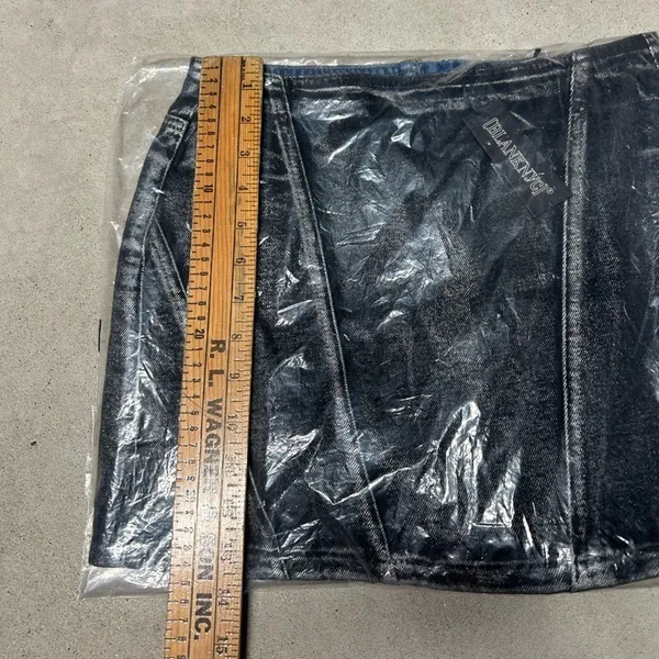 NWT BLANKNYC Metallic Heart Denim Mini Skirt Size 25 - Image 8