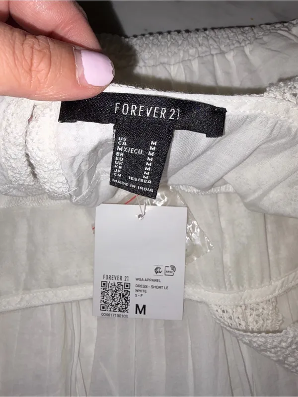 Forever 21 White Crochet Tiered Sun Mini Dress - NWT - Image 3