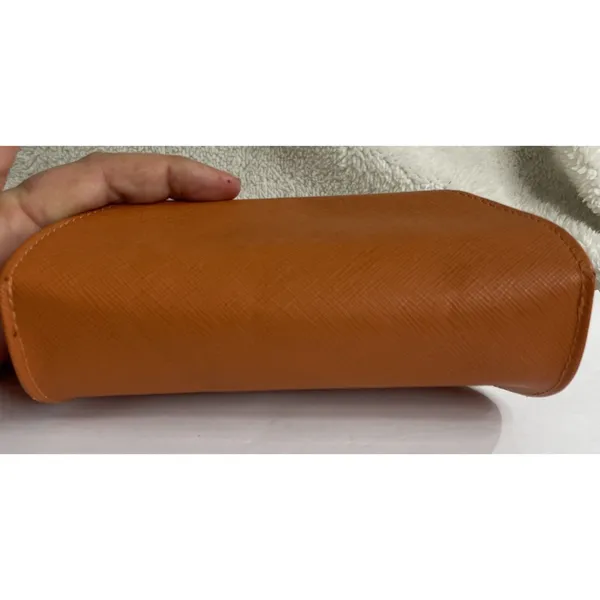 Tory Burch Orange Gold Logo Sunglasses Case Hard Sided - Image 3