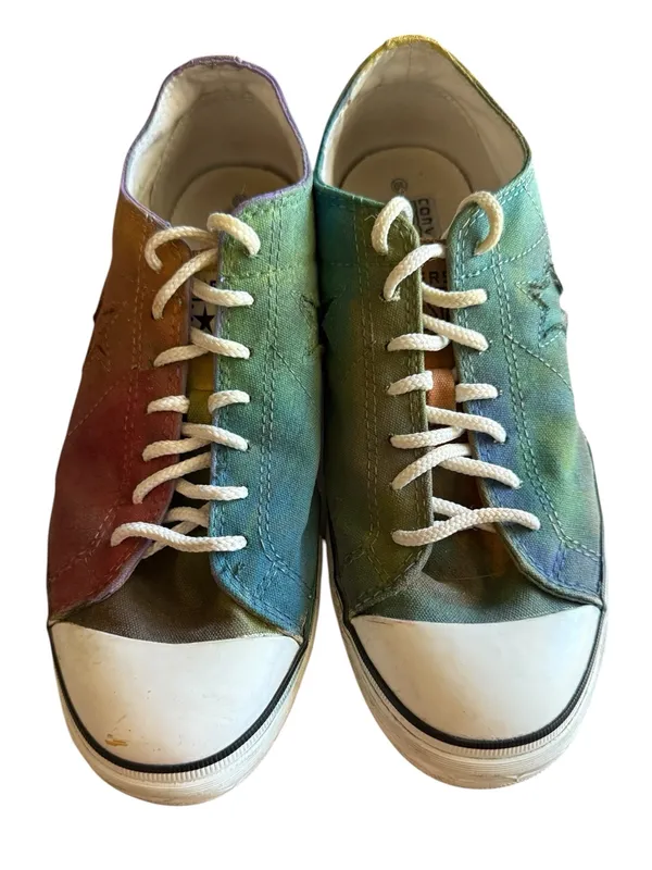 Vintage Converse One Star Rainbow Gradient Low Top Sneakers Women’s Size 10 - Image 2