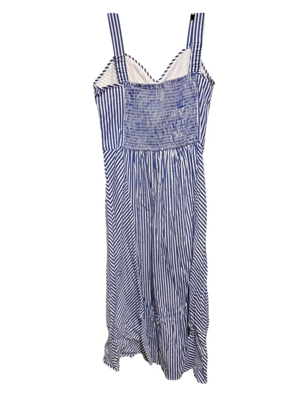 Jessica Simpson Blue and White Striped Midi Dress - Image 2