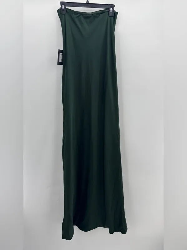 Norma Kamali Bias Strapless Gown in Dark Emerald - Image 4
