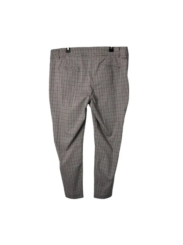 Maurices Houndstooth Pull On Ankle Pants Womens XXL Plaid Career Stretch Used - Image 2