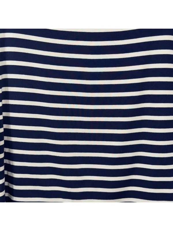 Old Navy Classic Navy & White Striped Boat Neck Top Size Medium - Image 4