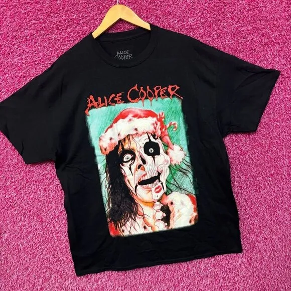 Alice Cooper Santa Claws is Coming to Town Xmas Album Tee XL - Image 3