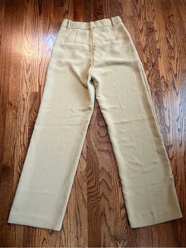 Aritzia Wilfred The Effortless Pant Size 4 Gold Camel Beige Wide Leg - Image 7