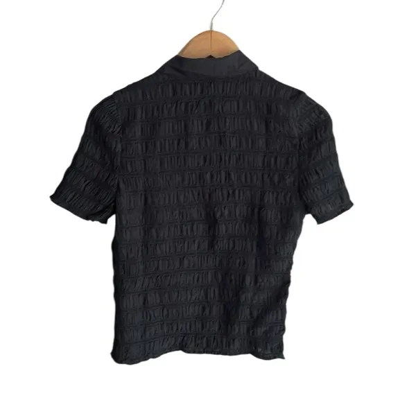 J.Crew Smocked button-up shirt in cotton-blend voile black - Image 3