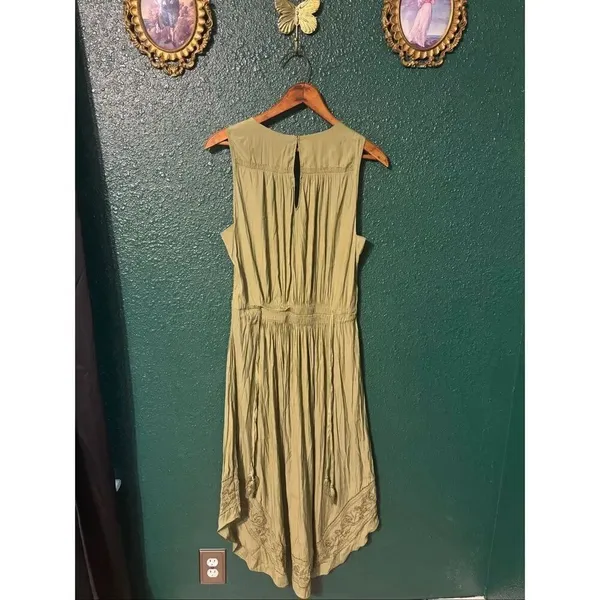 Ramy Brook Hailey Dress - Olive Green color. Size Medium - Image 6
