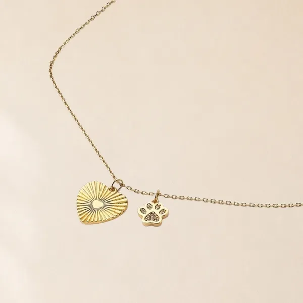 A New Day‎ Pet Mom Necklace and Pet Tag Set 14k Gold Dipped Cubic Zirconia New - Image 6