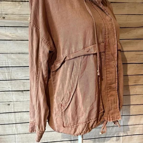 Lucky Brand Zipper Utility Jacket In Rose - Image 3