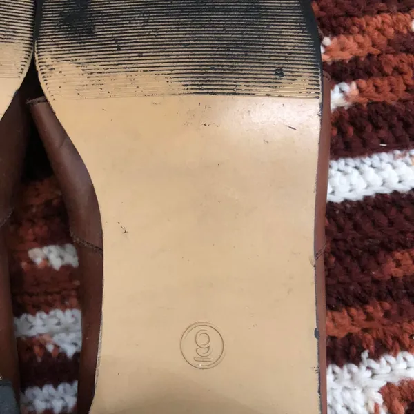 VTG Brown Leather woven Fisherman Pilgrim Sandals Maryjane loafers flats shoes #peasant #cottagecore #western #boho, #indie vintage Size 9 - Image 5
