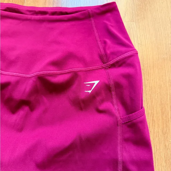 Gymshark Women's Burgundy Gym Shorts - Image 5