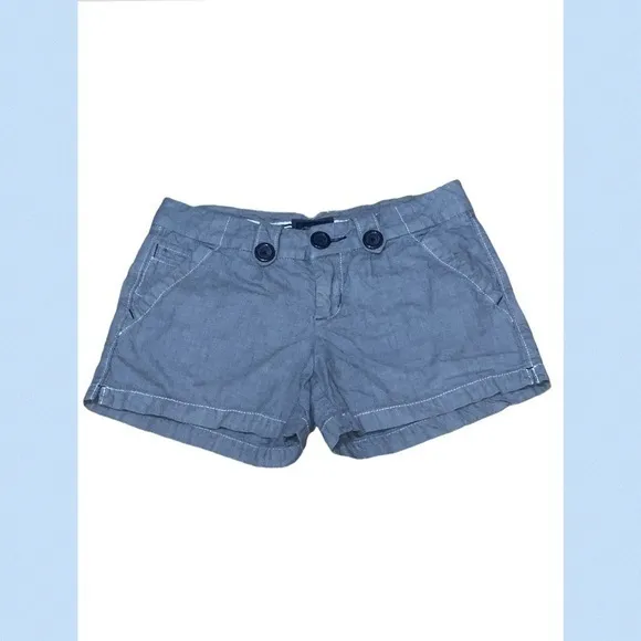 American Eagle Blue Cotton Mid Rise Shorts Size 2 - Image 13
