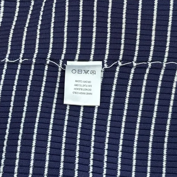 NWT!! STAUD Shoko Stripe Long Sleeve Sweater Dress Navy Blue White Striped Large - Image 14