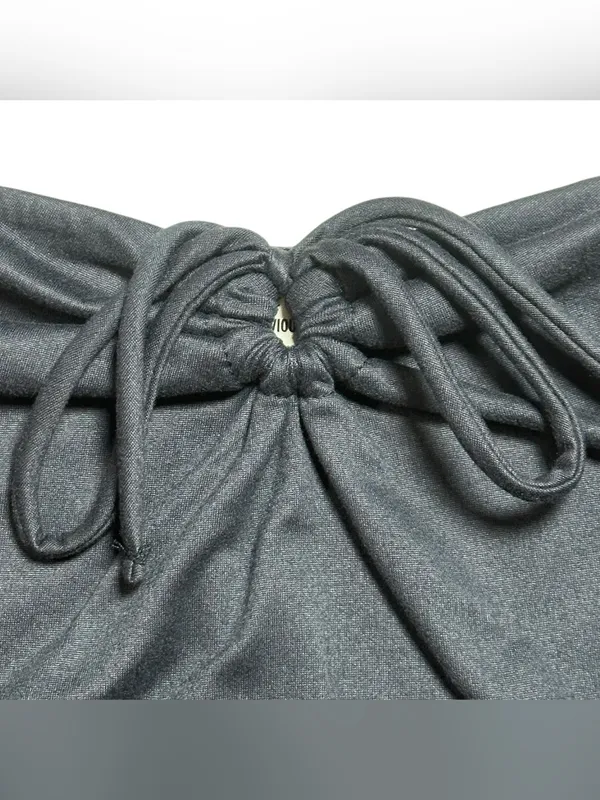 Electric Behaviour Navy Blue Strapless Ruched Tube Top XL NWT - Image 6
