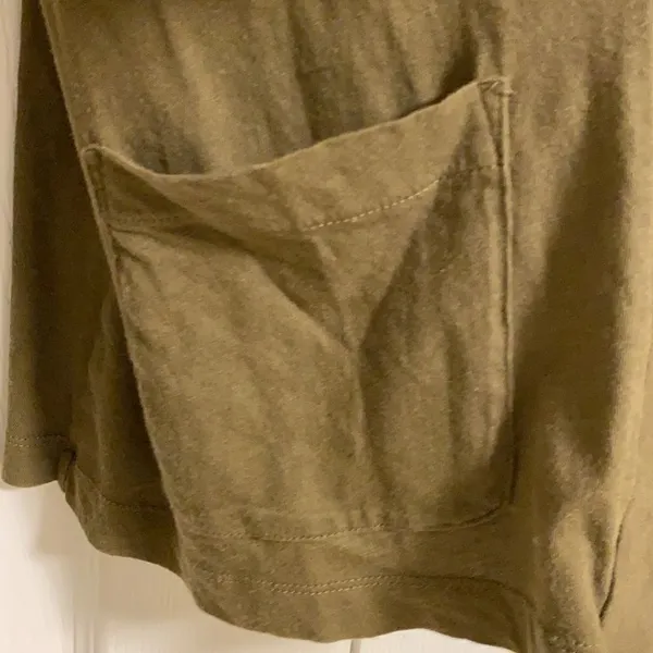 J Crew Factory Army Green Open Cardigan Top - Image 2