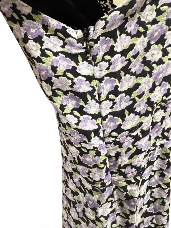 NWT In Bloom Floral Midi Slip Dress Lace Trim Button Front Cottagecore L - Image 9