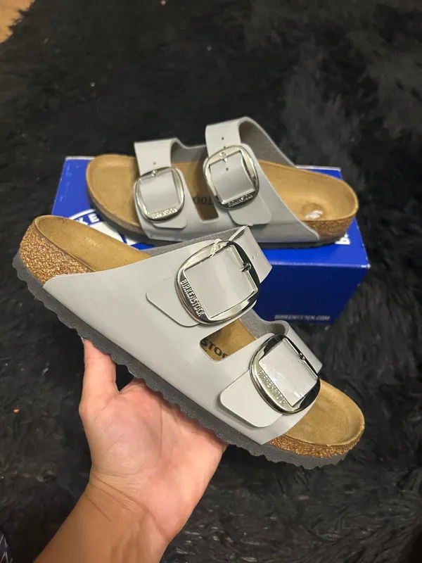 BIRKENSTOCK Arizona gray gladiator sandals slippers shoes women’s eur 39 new - Image 6