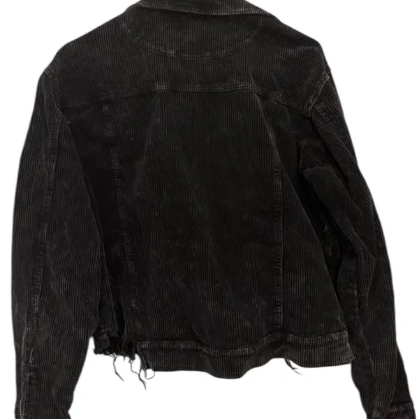 POL Black Trucker Corduroy Jean Jacket Sized L - Image 6