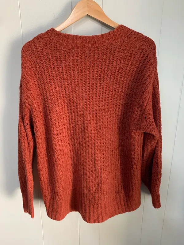 American Eagle Rust Color Button Up Cardigan XS - Image 2