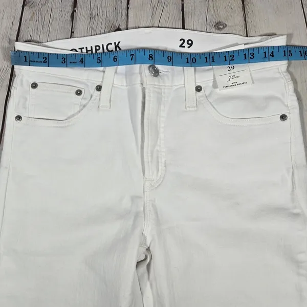 J.Crew 9" Toothpick Skinny Jeans White Size 29 B3584 SP22‎ Ankle Denim - Image 10