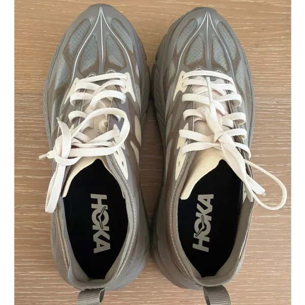 HOKA One One Trail Sneakers Mofate Speed 4 Lite Size US7.5 Sage Gray Cream - Image 7