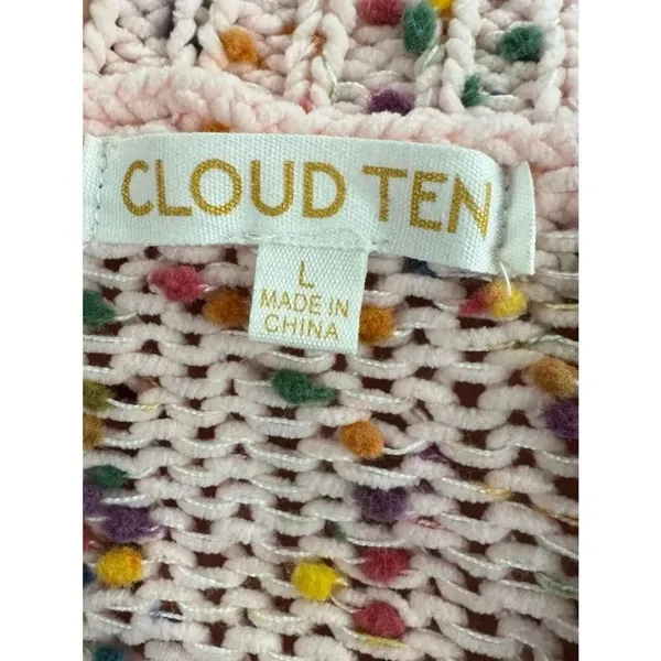 Cloud 10 Knit Multicolored Sweater Women’s Large Pink - Image 2