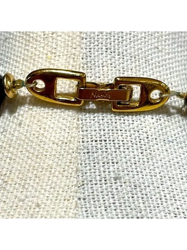 Napier Black and Gold Beaded Collar Necklace - Image 5